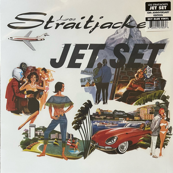 LOS STRAITJACKETS - JET SET sky blue vinylLP