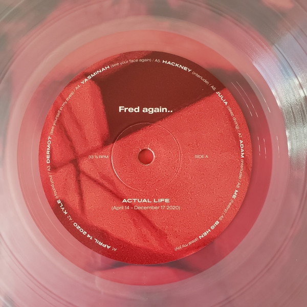 FRED AGAIN - ACTUAL LIFE LP Reissue, Clear vinyl - Slika 2