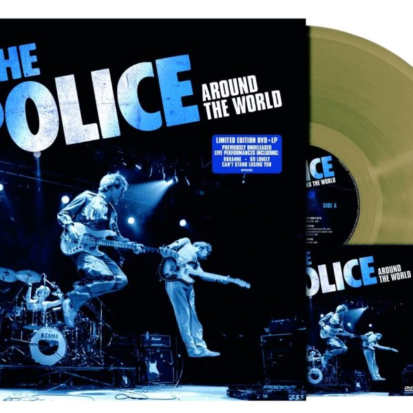 POLICE - AROUND THE WORLD limited edition gold vinyl LPDVD
