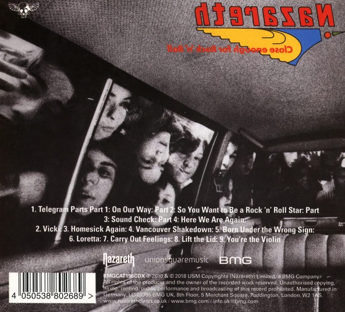 NAZARETH - CLOSE ENOUGH FOR ROCK'N'ROLL CD - Image 2