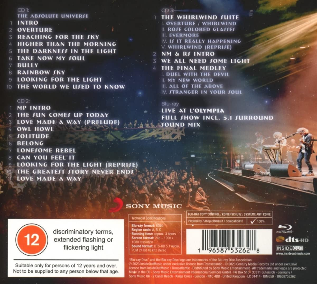 TRANSATLANTIC - FINAL FLIGHT LIVE AT L'OLYMPIA CD3BD - Slika 2