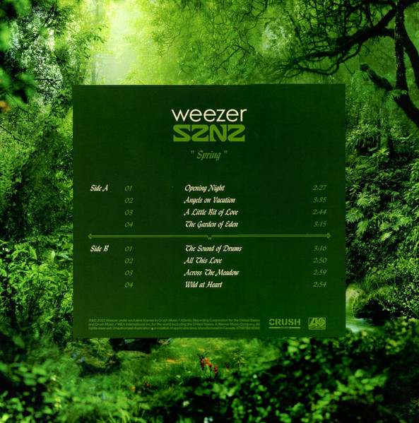 WEEZER - SZNZ SPRING 12", 45 RPM, EP, Glow-In-The-Dark color - Slika 3