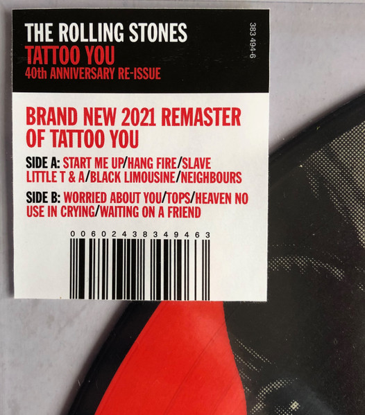 ROLLING STONES - TATTO YOU picture vinyl LP - Slika 3