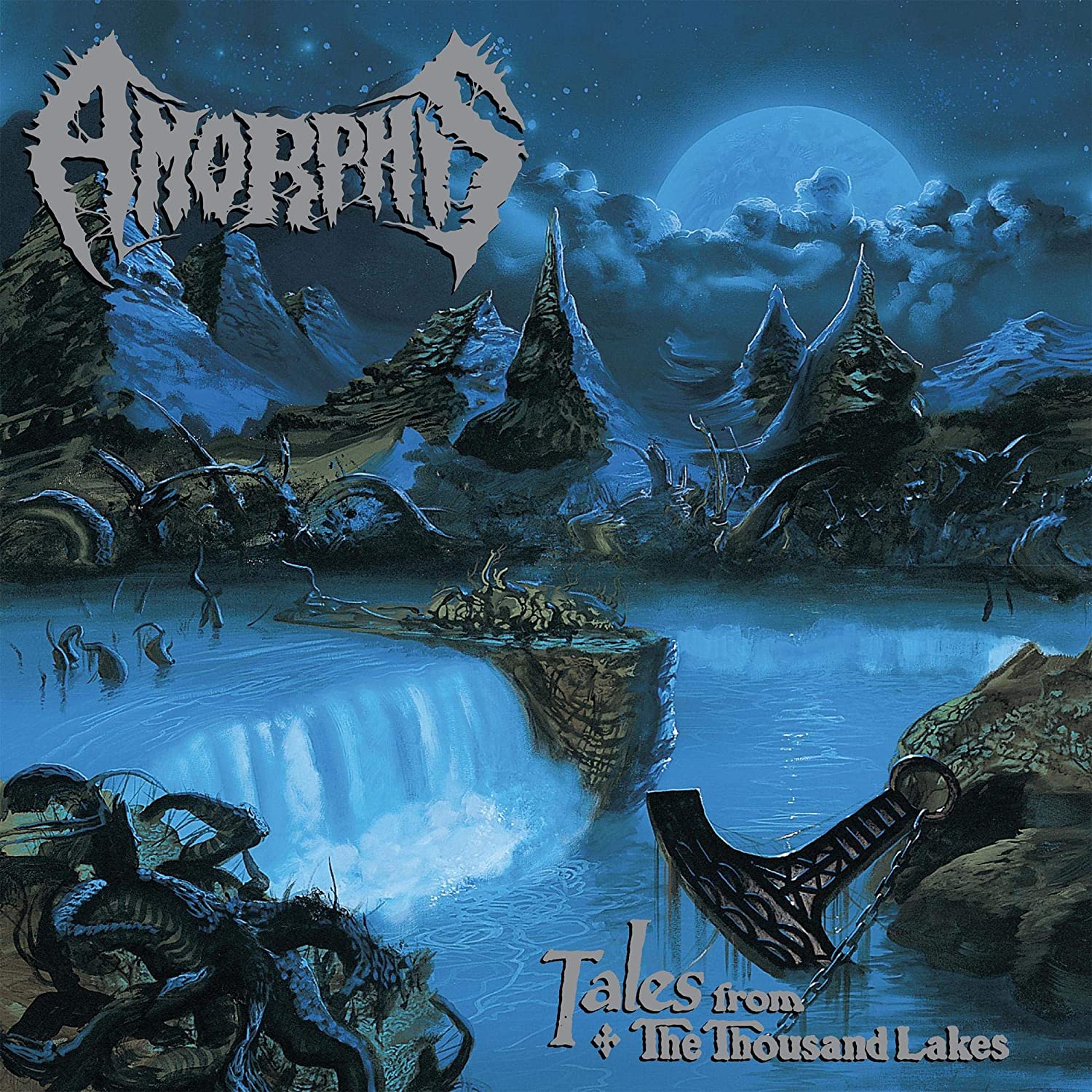 AMORPHIS - TALES FROM THOUSAND LAKE clear blue marble vinyl LP