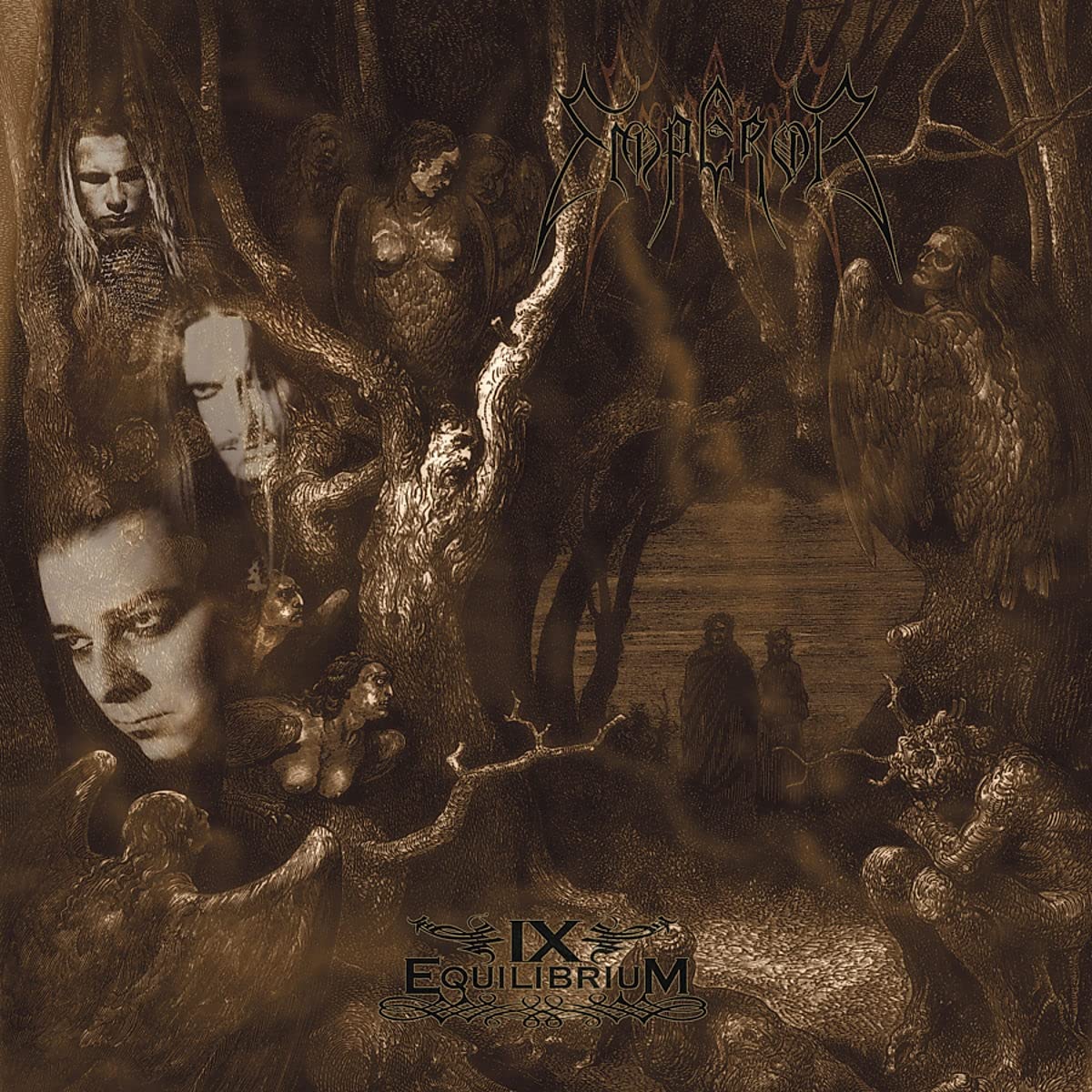 EMPEROR - IX EQUILIBRIUM black browncream swirl vinyl LP - Slika 2