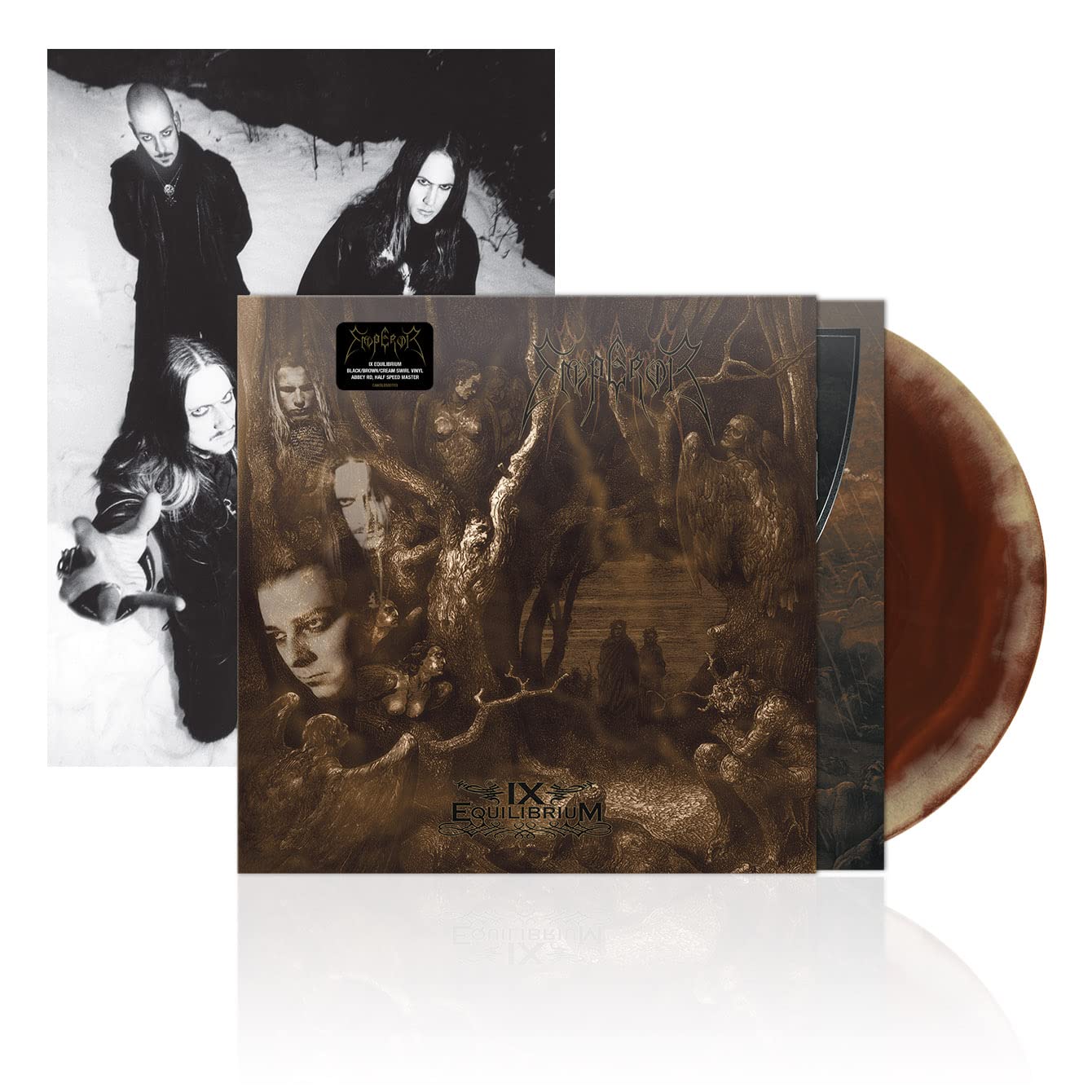 EMPEROR - IX EQUILIBRIUM black browncream swirl vinyl LP