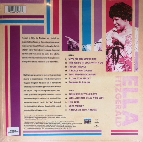 FITZGERALD ELLA - LIVE AT MONTREUX 1969 LP - Slika 2