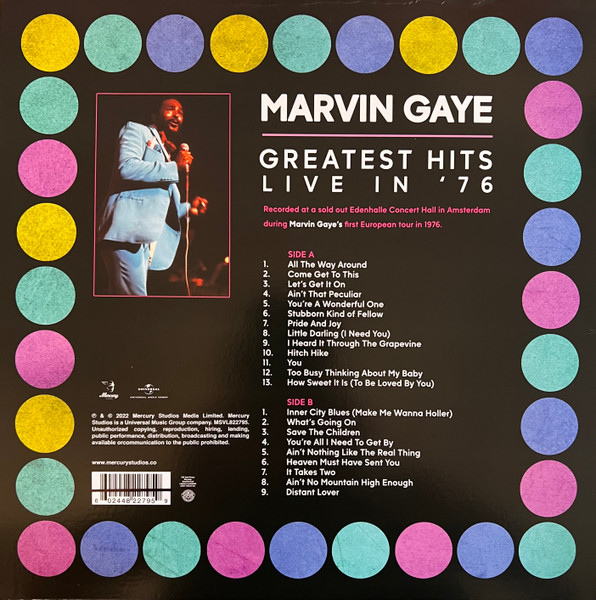 GAYE MARVIN - GREATEST HITS LIVE IN 76 LP - Slika 2