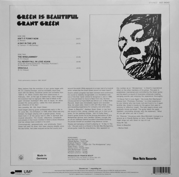 GREEN GRANT - GREEN IS BEAUTIFUL LP - Slika 2