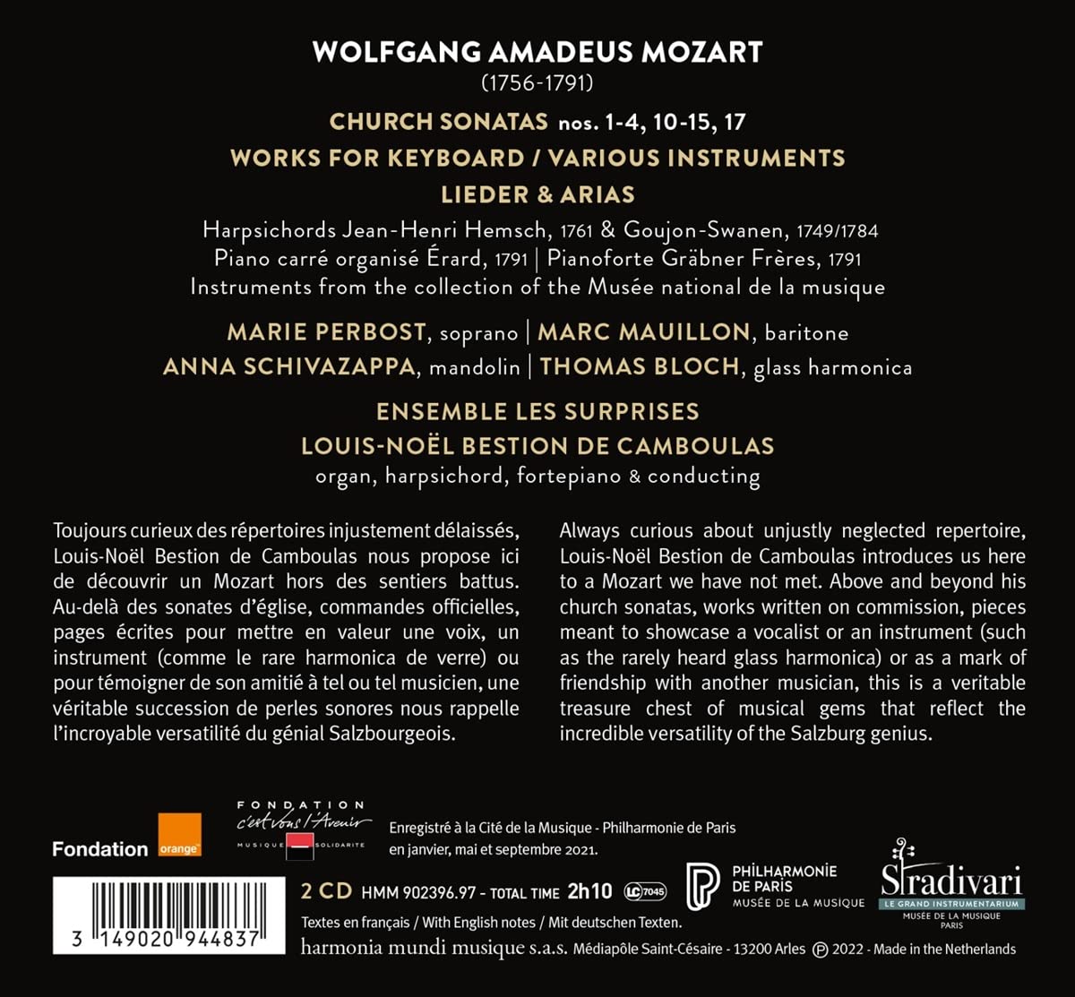 MOZART/BESTION DE CMBOULAS - UNEXPECTED MOZART CD2 - Slika 2