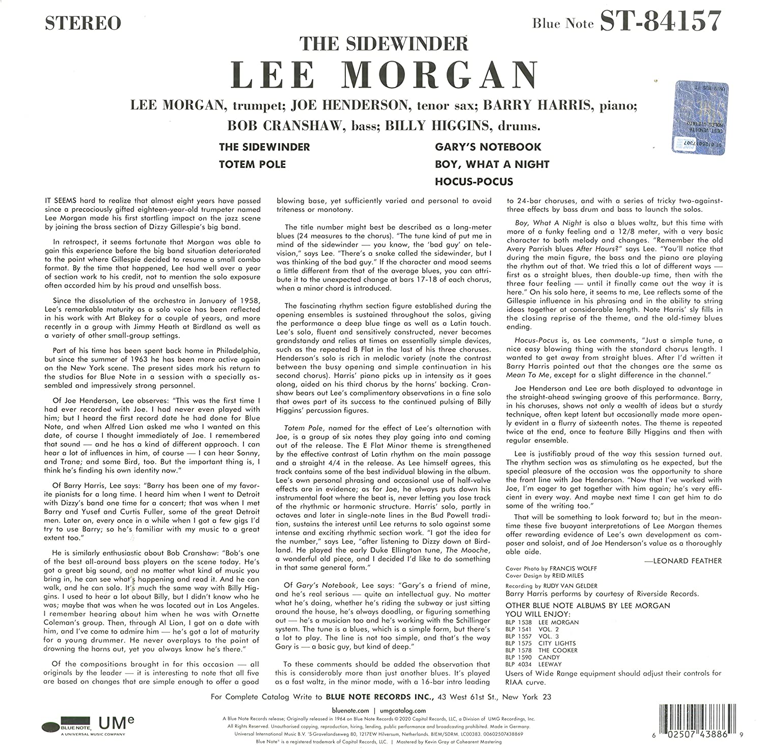 MORGAN LEE - SIDE WINDER...LP - Image 2