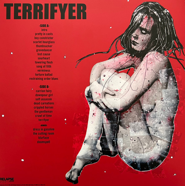 PIG DESTROYER - TERRIFYER magenta with black splatter vinyl Lp - Slika 3