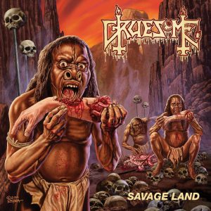 GRUESOME - SAVAGE LAND ltd white and blood vinyl LP
