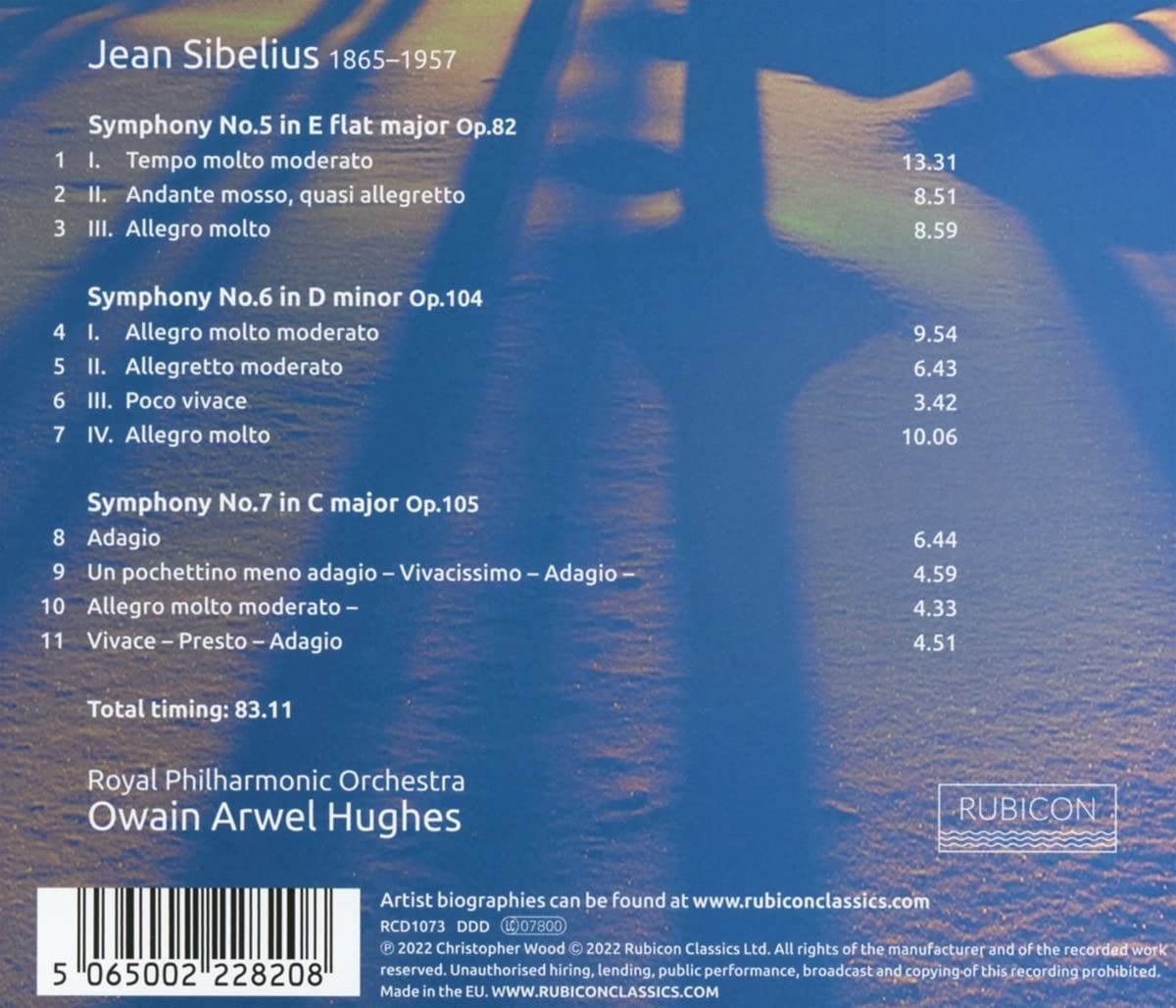 SIBELIUS/HUGHES - SYMPHONIES 5,6 & 7 CD - Slika 2