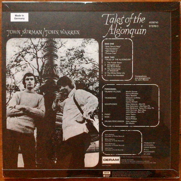 SURMAN JOHN / WARREN JOHN - TALES IF THE ALGONQUIN LP - Slika 2