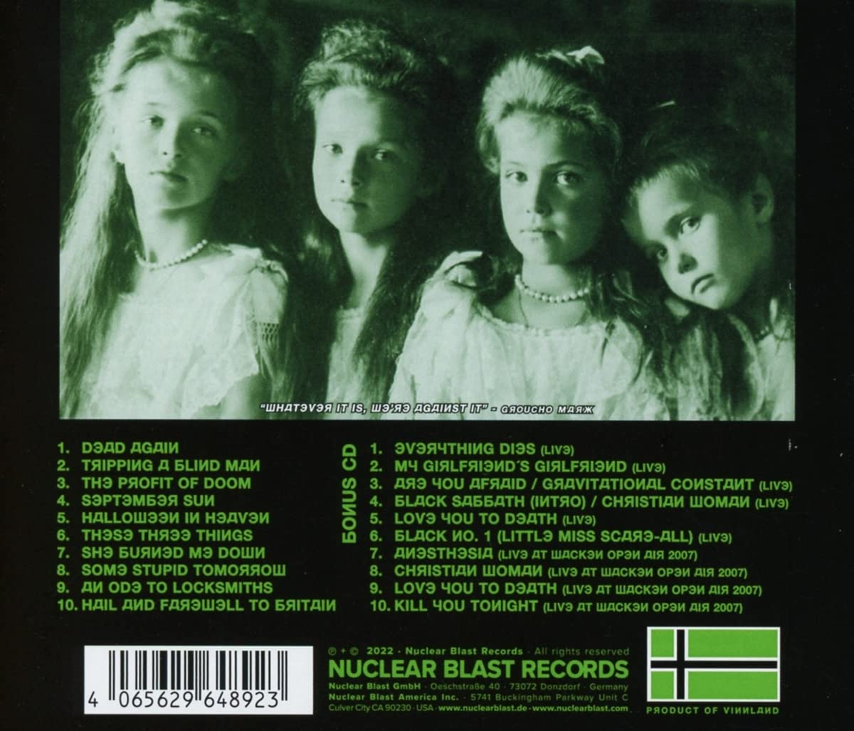 TYPE O NEGATIVE - DEAD AGAIN 2CD - Slika 2