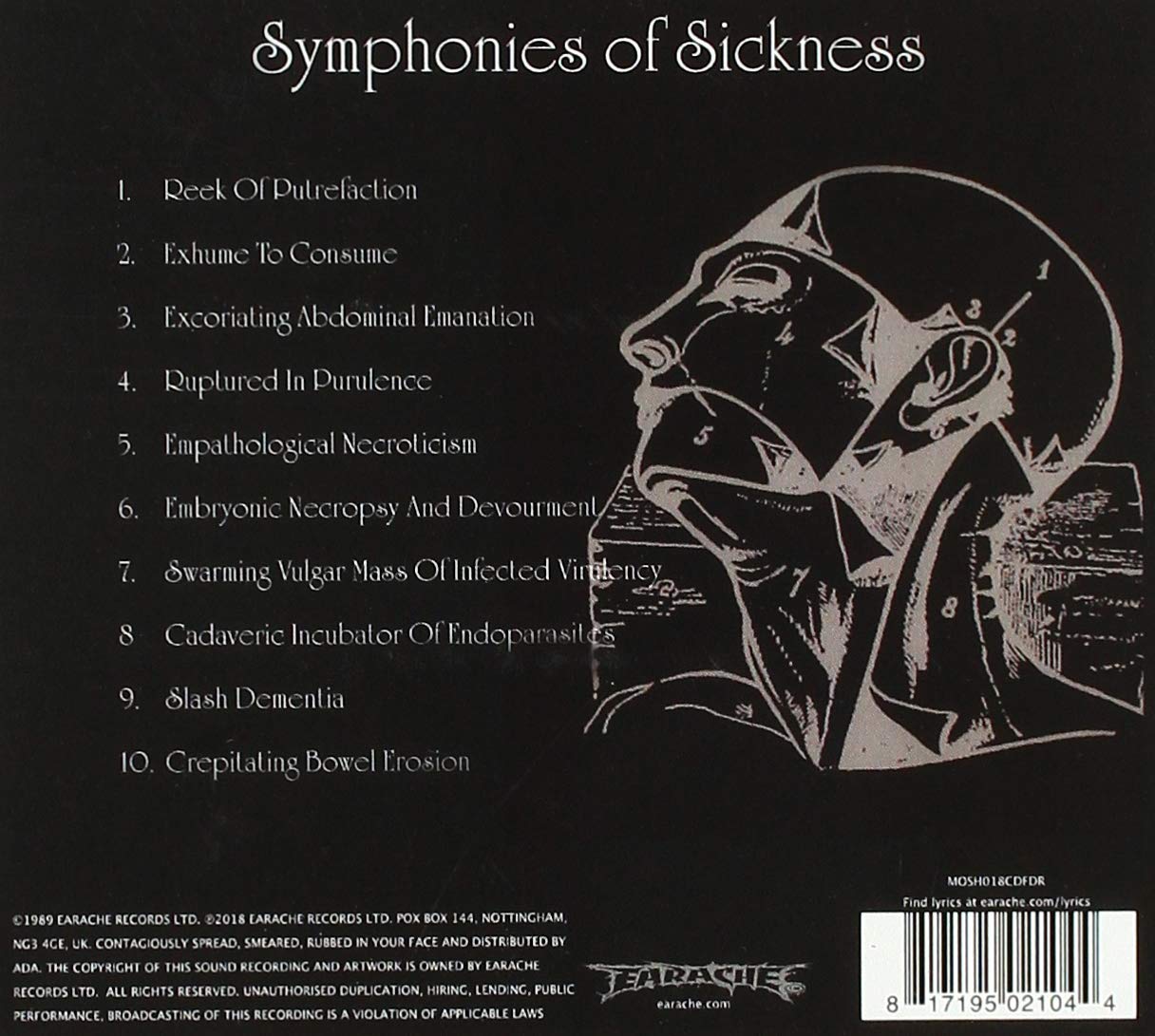 CARACASS - SYMPHONIES OF SICKNESS CD - Slika 2