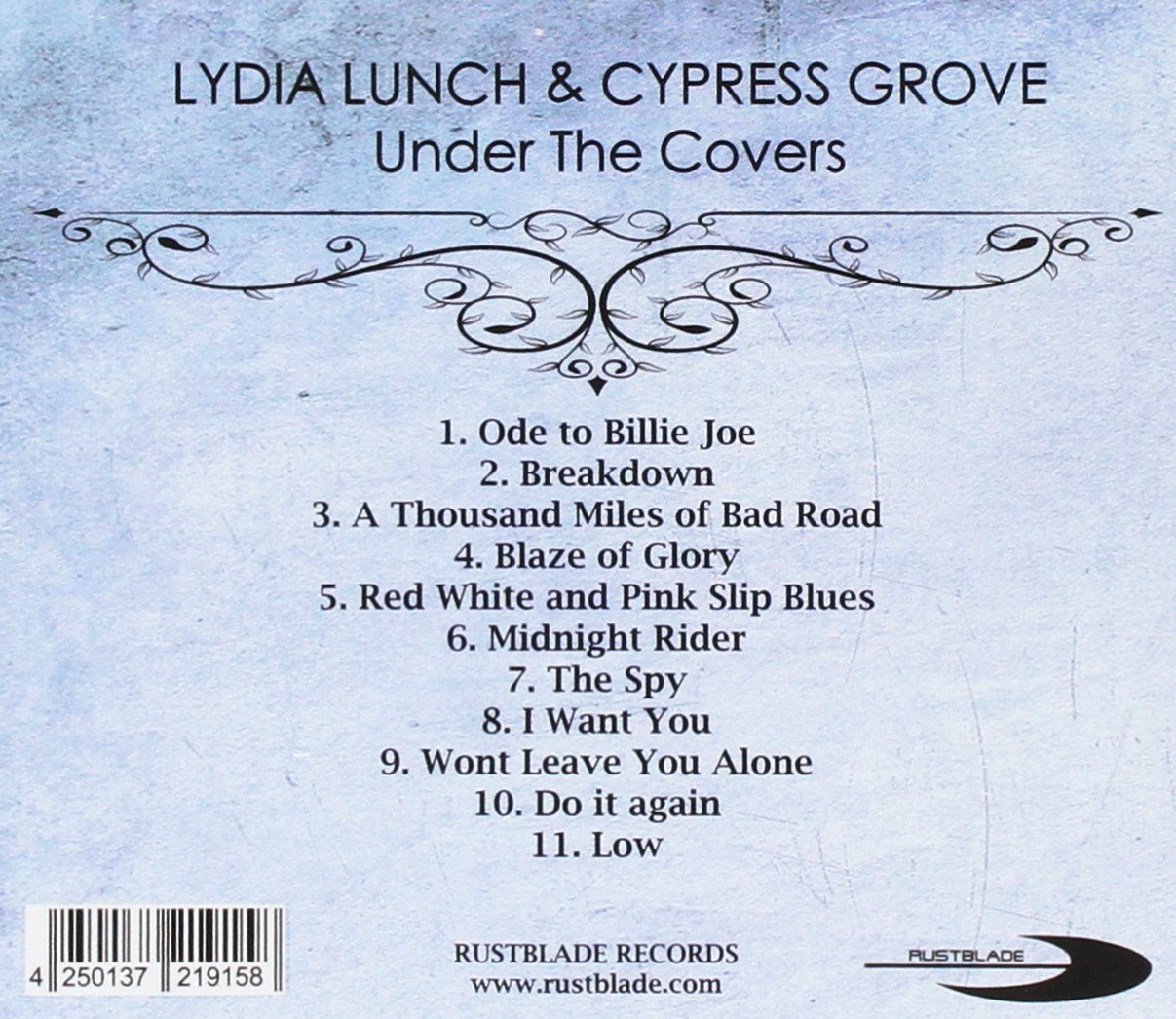 LYDIA LUNCH & CYPRESS GROVE - UNDER THE COVERS CD - Slika 2