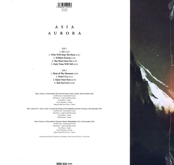 ASIA - AURURA BEST OF LIVE LP - Slika 2