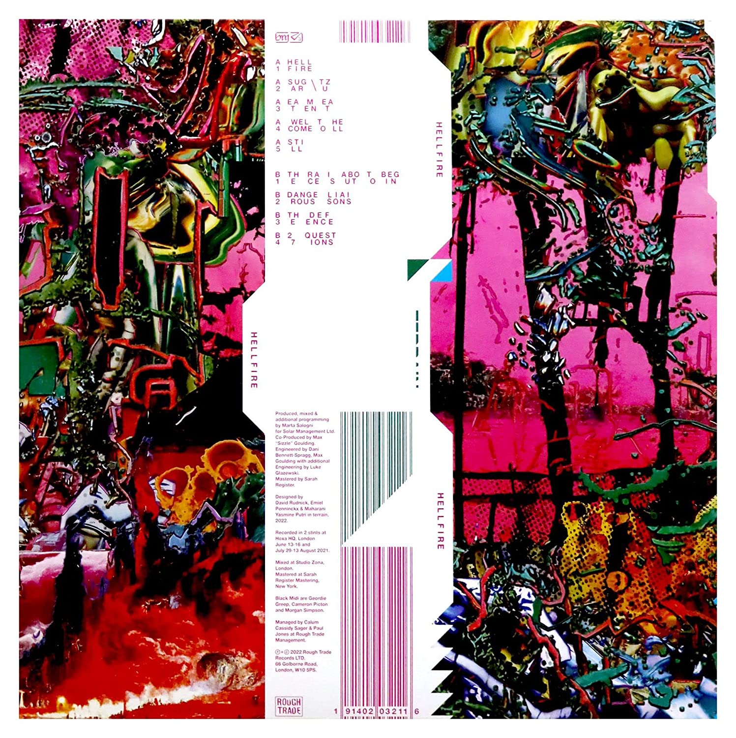 BLACK MIDI - HELL FIRE transparent red vinyl LP - Slika 3
