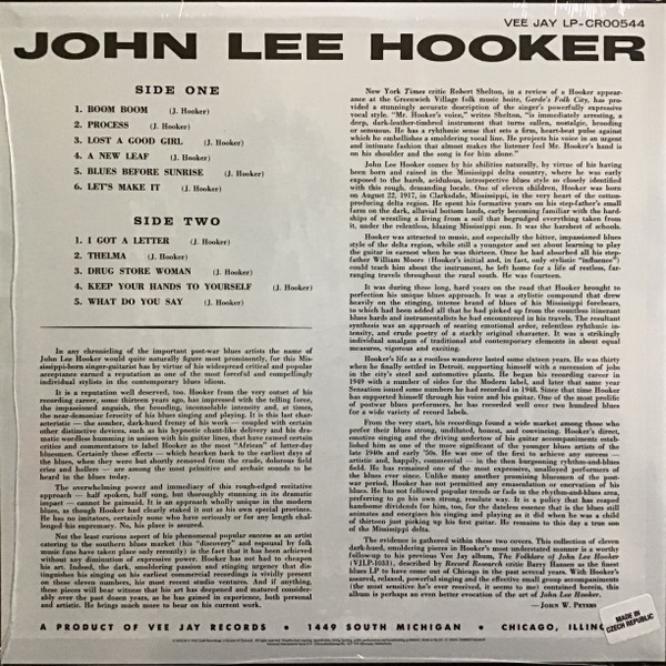 HOOKER JOHN LEE - BURNIN 60 anniversary edition LP - Slika 2