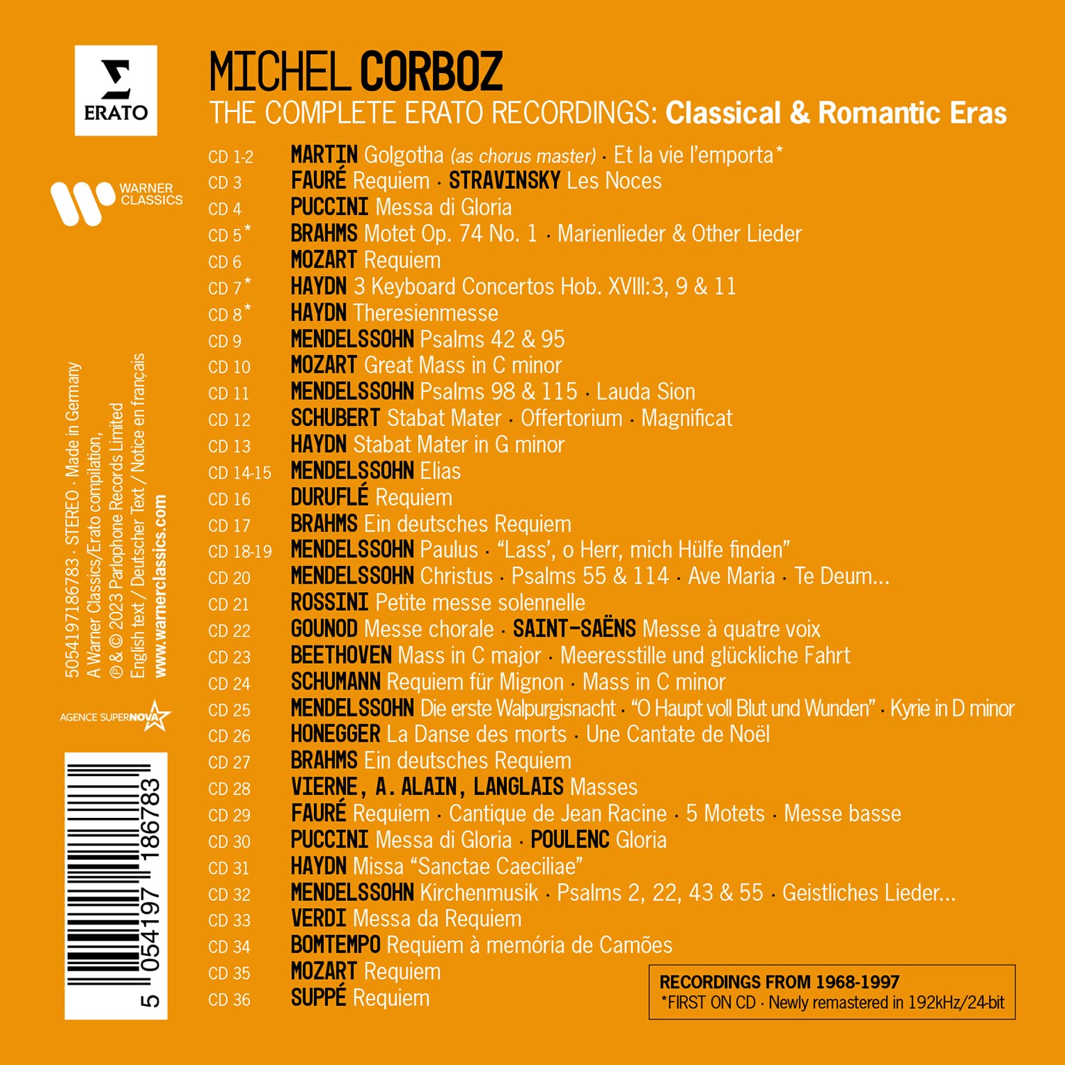 CORBOZ MICHEL - COMPLETE ERATO RECORDINGS CD36 - Image 2