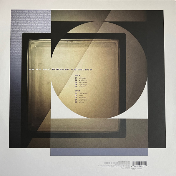 ENO BRIAN - FOREVER VOICELESS crystal clear vinyl RSD 2023 LP - Slika 2