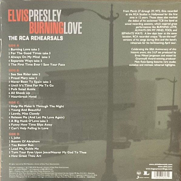 PRESLEY ELVIS - BURNING LOVE RSD 2023 LP2 - Slika 3