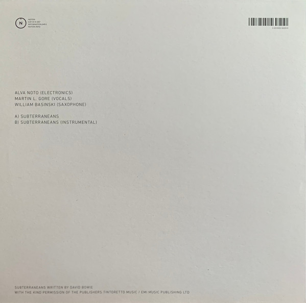 ALVA NOTO FEAT. MARTIN L. GORE & WILLIAM BASKINSKI - SUBTERRANEANS Vinyl, 12", 45 RPM, EP - Slika 2