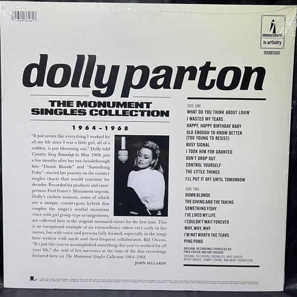PARTON DOLLY - MONUMENT SINGLES COLLECTION RSD 2023 LP - Slika 2