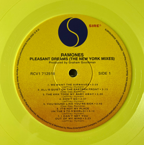 RAMONES - PLEASANT DREAMS RSD 2023 New York Mixes LP - Slika 2