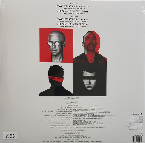 U2 - TWO HEARTS BEAT AS ONE white vinyl RSD 2023 12'' - Slika 3