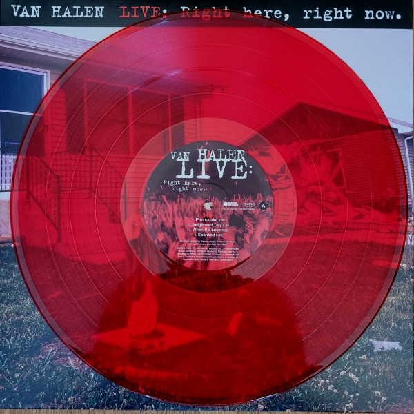 VAN HALEN - LIVE: RIGHT HERE, RIGHT NOW RSD 2023 translucent red vinyl LP4 - Slika 2