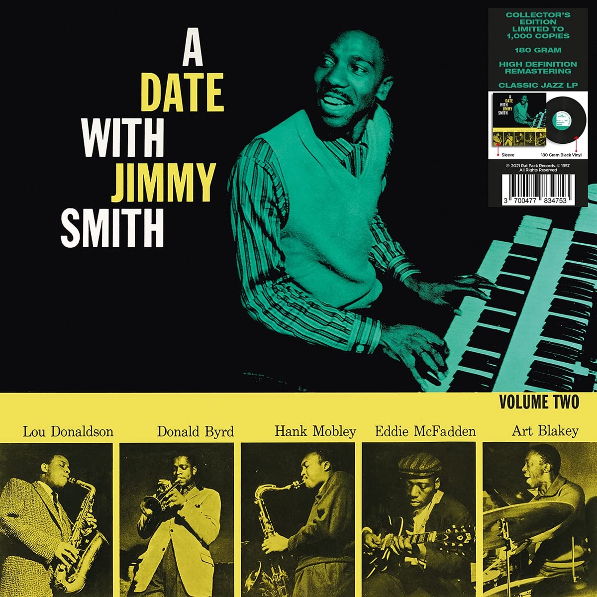 SMITH JIMMY - A DATE WITH JIMMY SMITH VOLUME TWO LP - Slika 3