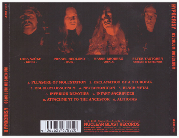 HYPOCRISY - OSCULUM OBSCENUM CD - Slika 2