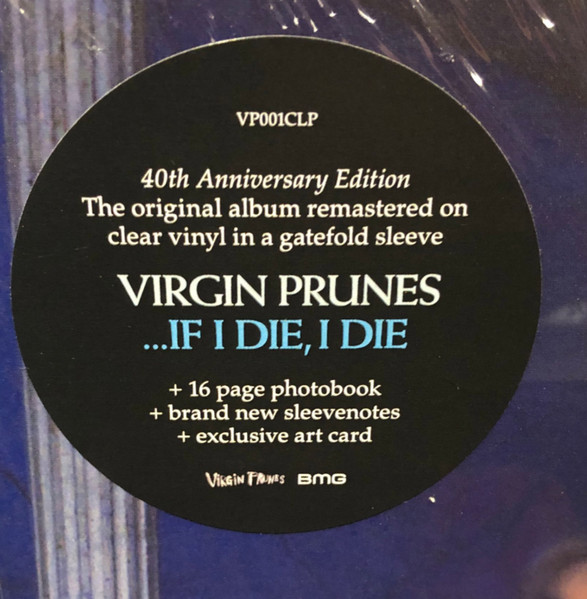 VIRGIN PRUNES - IF I DIE I DIE 40th anniversary clear vinyl LP - Slika 2
