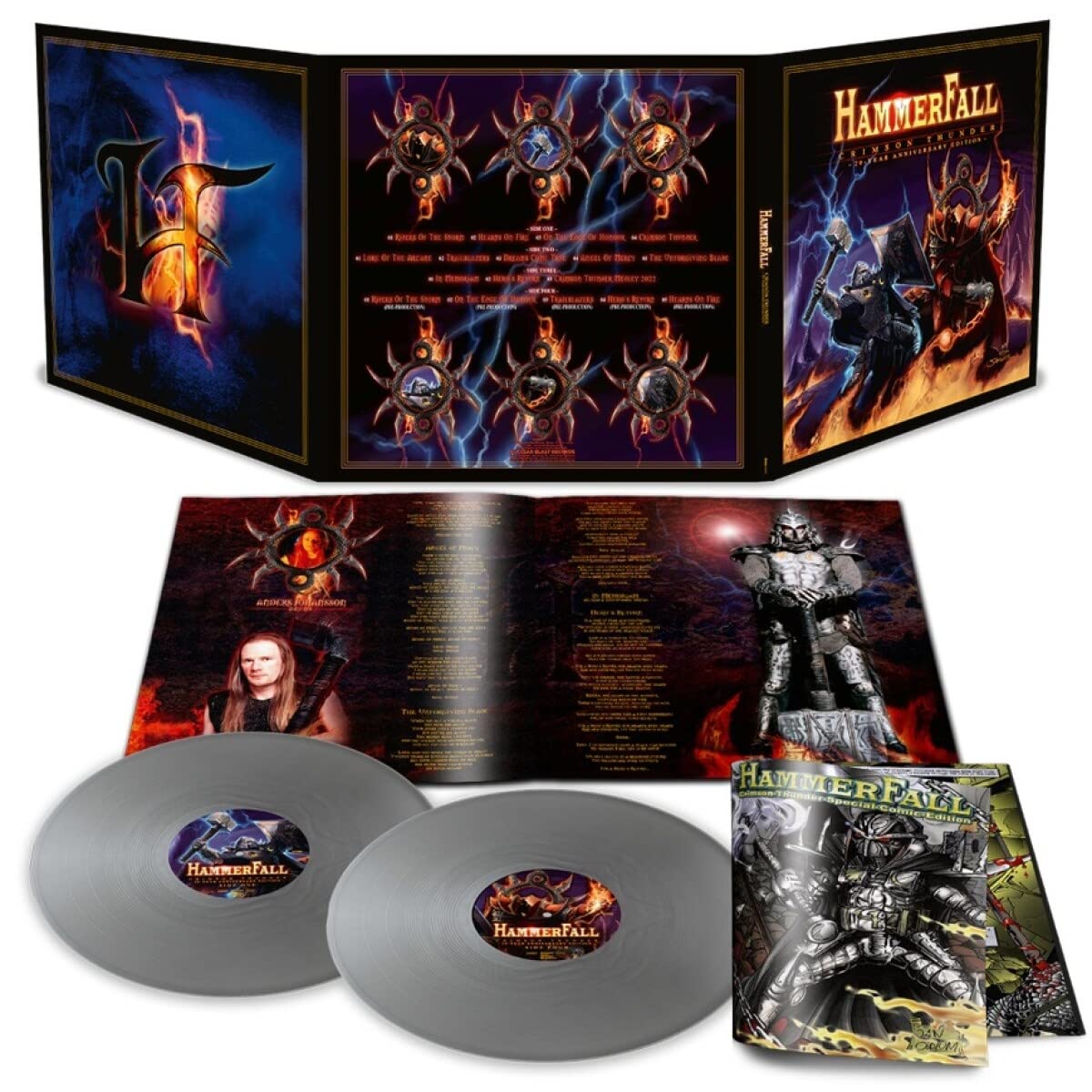HAMMERFALL - CHRIMSON THUNDER 20th anniversary silver vinyl LP2