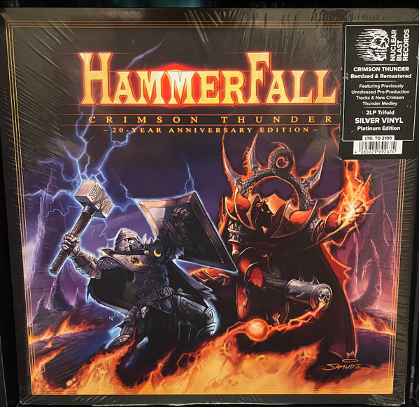 HAMMERFALL - CHRIMSON THUNDER 20th anniversary silver vinyl LP2 - Slika 2
