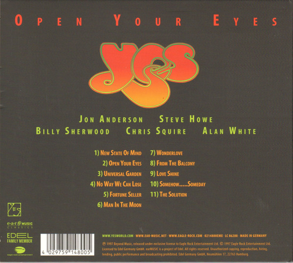 YES - OPEN YOUR EYES CD - Slika 2