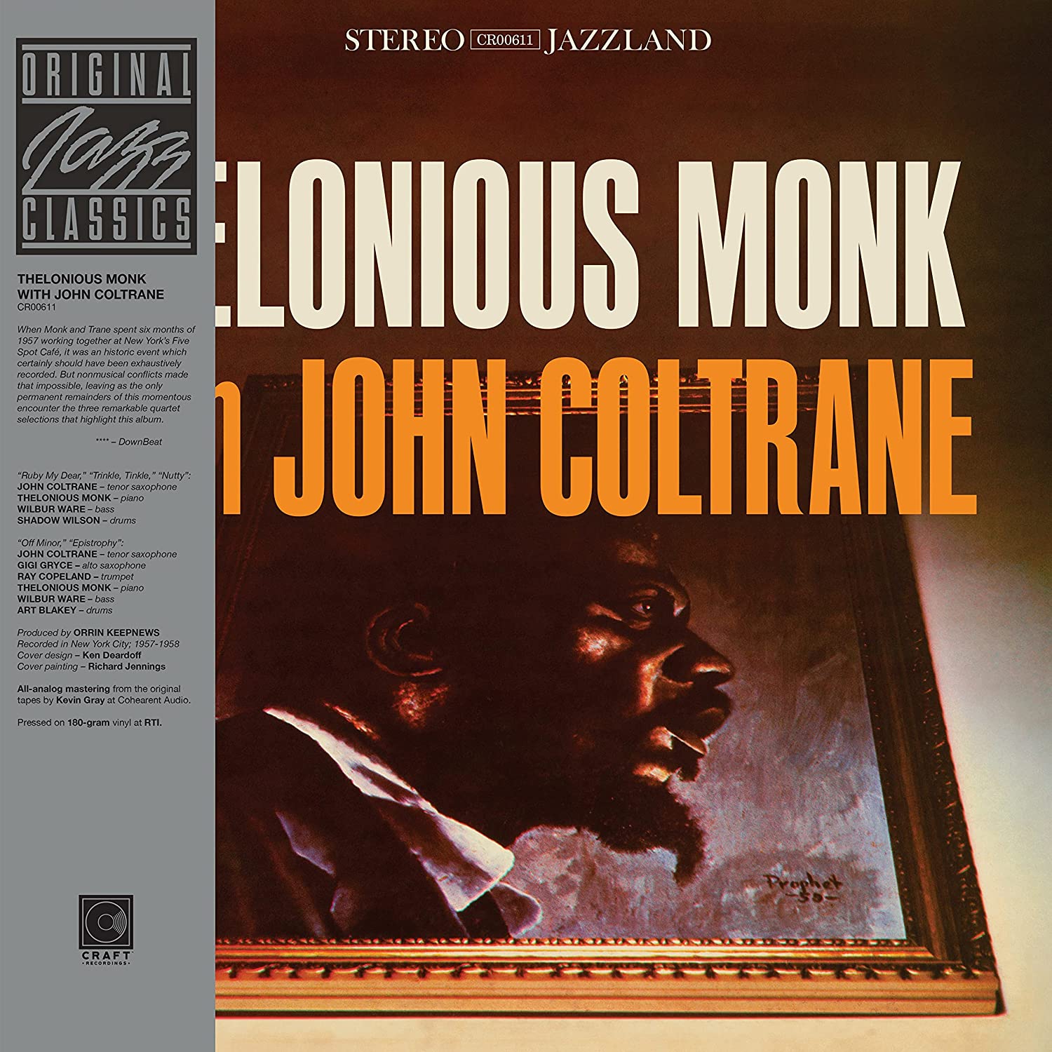 MONK THELONIUS - THELONIUS MONK WITH JOHN COLTRANE LP - Slika 3