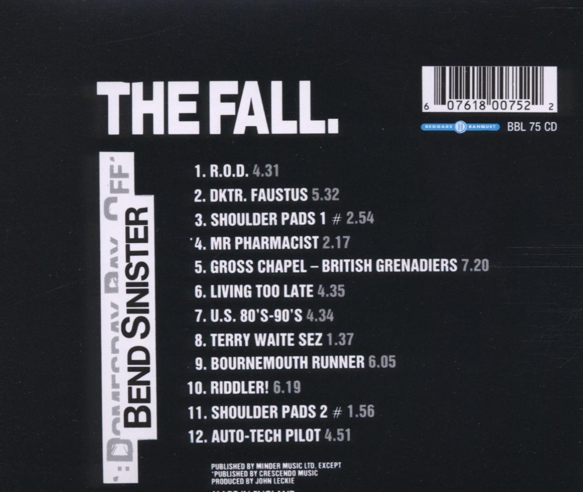 FALL - BEND SINISTER CD - Slika 2