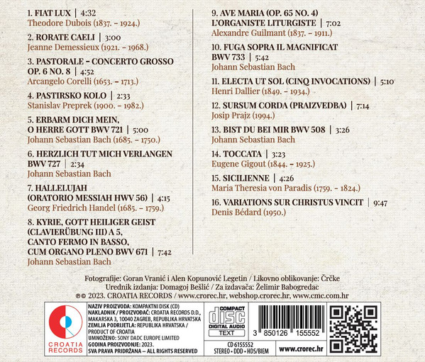 KOPUNOVIĆ LEGETIN ALEN - CANTANTIBUS ORGANIS CD - Slika 2