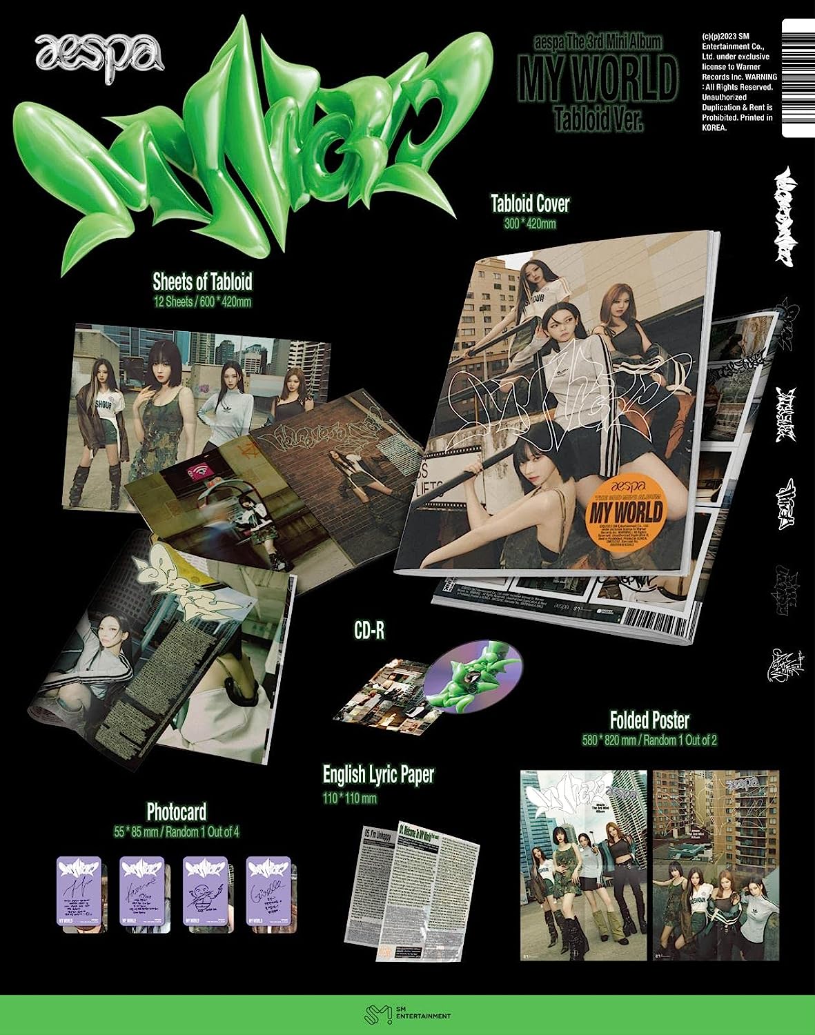 AESPA - MY WORLD 3rd mini album-tabloid version CD