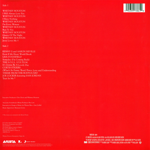 O.S.T. - BODYGUARD red vinyl LP - Slika 2