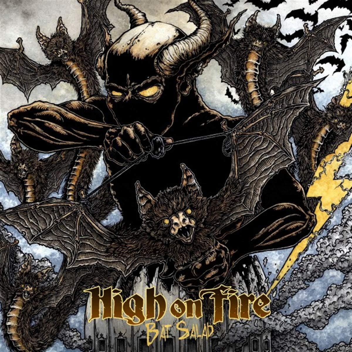 HIGH ON FIRE - BAT SALAD ltd green splettered vinyl 12EP - Slika 2
