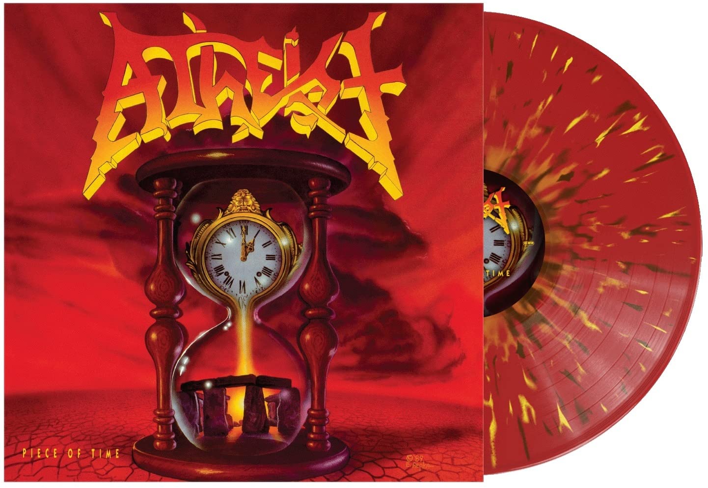 ATHEIST - PIECE OF TIME brown/yellow splattered vinyl LP