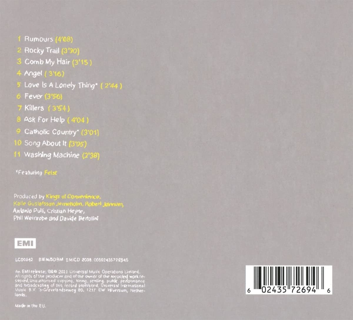 KINGS OF CONVENIENCE - PEACE OR LOVE CD - Slika 2