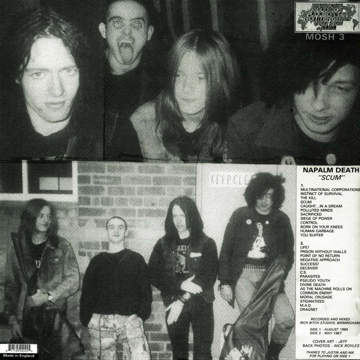 NAPALM DEATH - SCUM LP - Slika 2