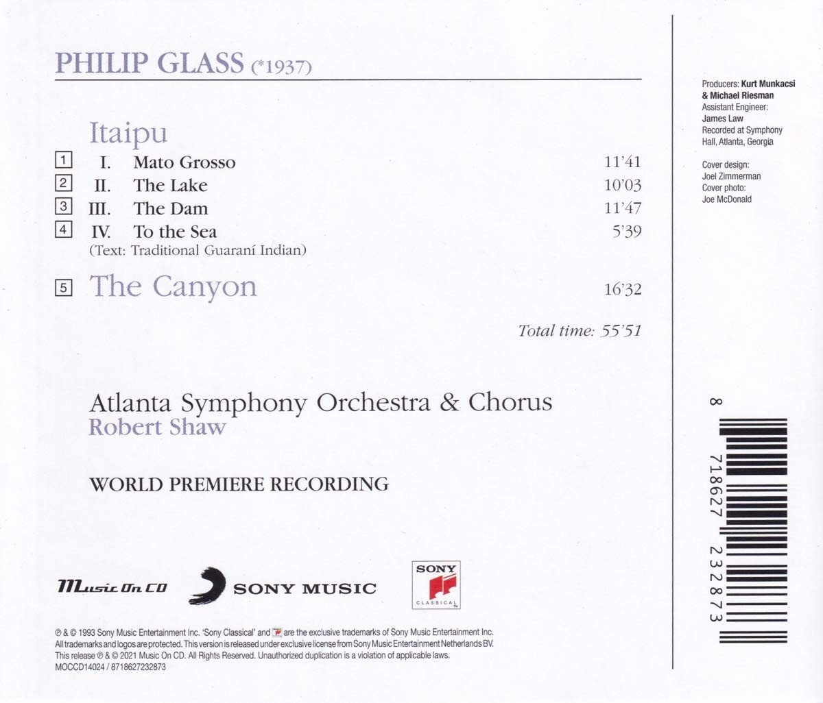 GLASS PHILIP - ITAIPU CD - Slika 2