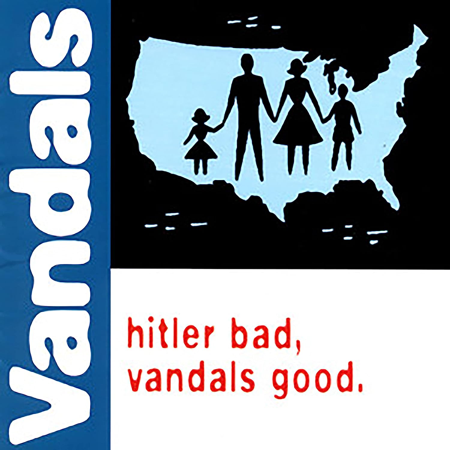 VANDALS - HITLER BAD VANDALS GOOD blue white splatted vinyl LP - Slika 2